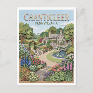 Chanticleer Garten Wayne Pennsylvania Postkarte