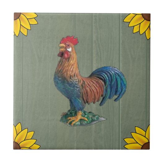 Chanticler Rooster Fliese (Vorderseite)
