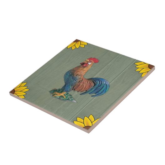 Chanticler Rooster Fliese (Seite)