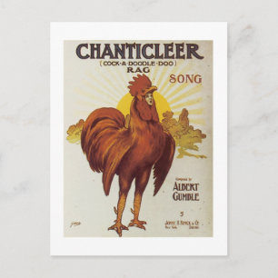 Chanticler Vintag Songbook Cover Postkarte
