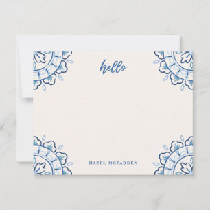 Chantilly Boho Mandala Stationery - Cobalt Mitteilungskarte