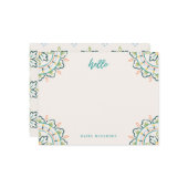 Chantilly Boho Mandala Stationery - Pool Mitteilungskarte (Vorderseite/Rückseite Beispiel)