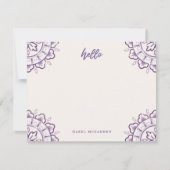 Chantilly Boho Mandala Stationery - Trauben Mitteilungskarte (Vorderseite)