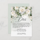Chantilly Lace Wedding Details Card Begleitkarte (Vorne/Hinten)