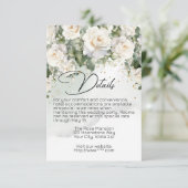 Chantilly Lace Wedding Details Card Begleitkarte (Stehend Vorderseite)