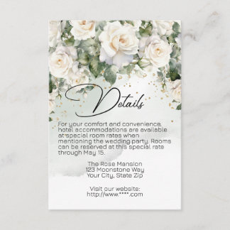 Chantilly Lace Wedding Details Card Begleitkarte