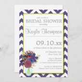 Chantilly Mason Jar Zickzack Brautparty Einladung (Vorne/Hinten)