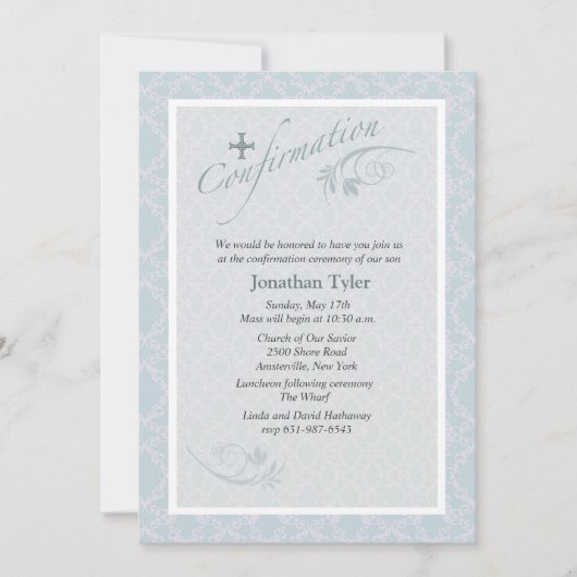 Chantilly Religious Confirmation Einladung (Vorderseite)