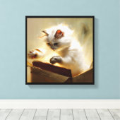 Chantilly-Tiffany Cat Leinwanddruck (Insitu (Holzboden))