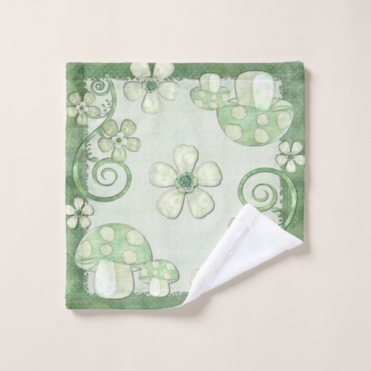 Chantily Whimsical Mixed Media Badhandtuch Set (Waschlappen)