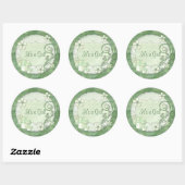 Chantily Whimsical Mixed Media Runder Aufkleber (Blatt)