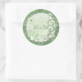 Chantily Whimsical Mixed Media Runder Aufkleber (Tasche)