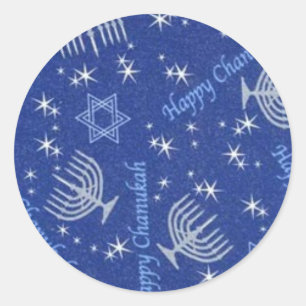 chanuka glücklich runder aufkleber