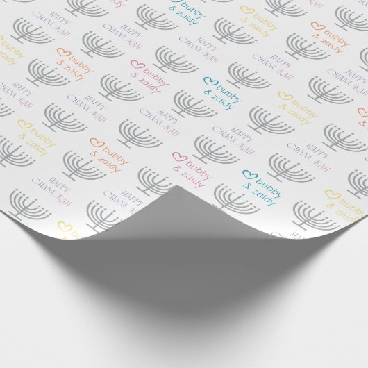 Chanuka Wrapping Paper Geschenkpapier (Ecke)