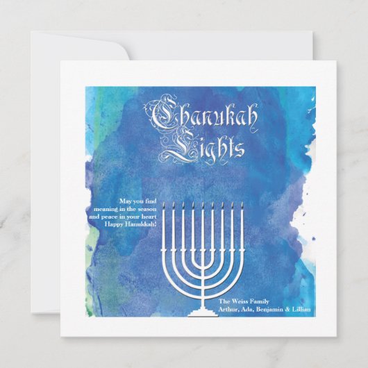 Chanukah beleuchtet Feiertags-Karte Feiertagskarte (Vorderseite)