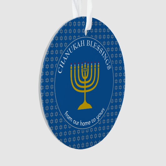 CHANUKAH BLESSINGS | Menorah | Hanukkah Ornament (Vorderseite)