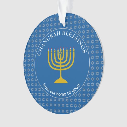 CHANUKAH BLESSINGS | Menorah | Hanukkah Ornament (Vorderseite)