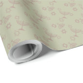 Chanukah Candles Geschenkpapier (Rolleneckpunkt)
