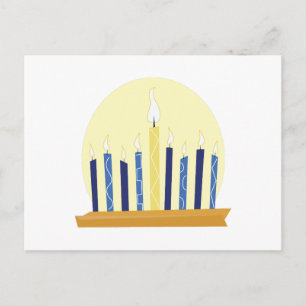 Chanukah Candles Postkarte
