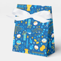 Chanukah Celebrating Gelt Jewish Stars Snowflakes Geschenkschachtel