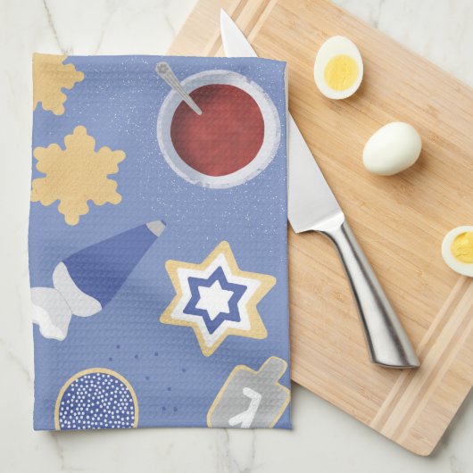 Chanukah Cookie Party Geschirrtuch (Viertel Falte)