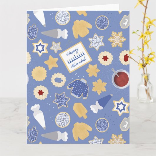 Chanukah Cookie Party Karte (Gelbe Blume)