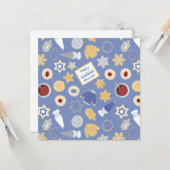 Chanukah Cookie Party Karte (Vorderseite/Rückseite Beispiel)