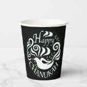 Chanukah Dove 8 oz. Pappbecher (Rückseite)