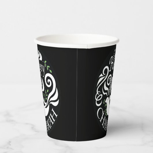 Chanukah Dove 8 oz. Pappbecher (Rechts)