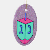 Chanukah Dreidel Keramik Ornament (Rechts)