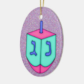 Chanukah Dreidel Keramik Ornament (Links)