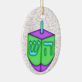 Chanukah Dreidel Keramikornament (Rechts)