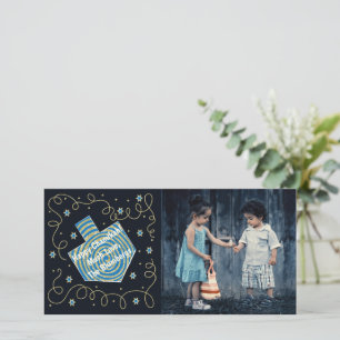 Chanukah Dreidel Pinwheel Feiertagskarte
