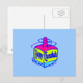 Chanukah Dreidel Postkarte (Vorne/Hinten)
