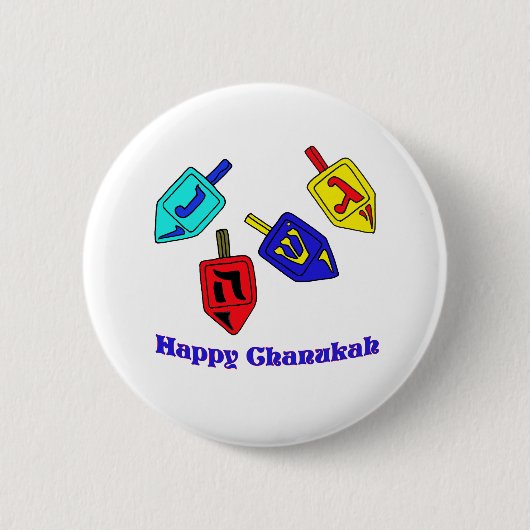 Chanukah Dreidels Button (Vorderseite)