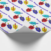Chanukah dreidels geschenkpapier (Ecke)