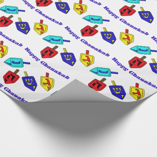 Chanukah dreidels geschenkpapier (Ecke)