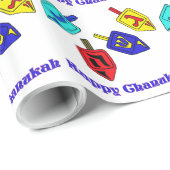 Chanukah dreidels geschenkpapier (Rolleneckpunkt)
