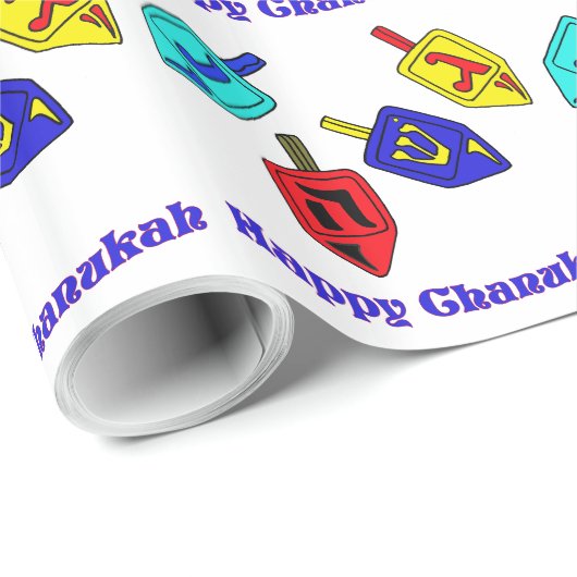 Chanukah dreidels geschenkpapier (Rolleneckpunkt)