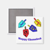 Chanukah Dreidels Magnet (Vorderseite/Rückseite)