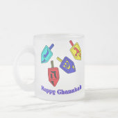 Chanukah Dreidels Mattglastasse (Links)