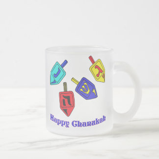 Chanukah Dreidels Mattglastasse