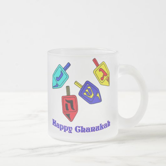 Chanukah Dreidels Mattglastasse (Rechts)