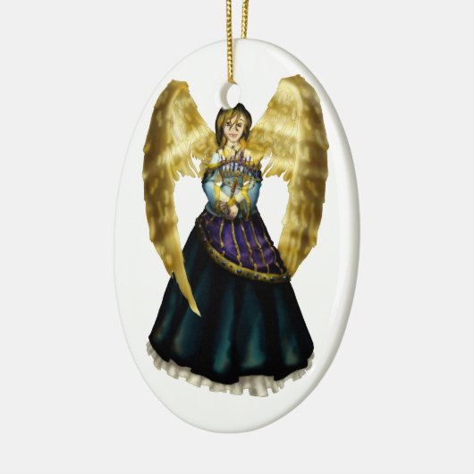 Chanukah Engel Keramikornament (Links)