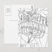 Chanukah Engel Postkarte (Vorne/Hinten)