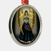Chanukah Engel Silbernes Ornament (Rechts)