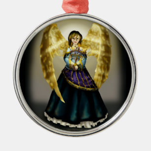 Chanukah Engel Silbernes Ornament