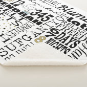 Chanukah Fun Words Sherpa Blanket/Mittel Sherpadecke (3/4)