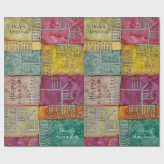 Chanukah Funtime Menorahs Geschenkpapier (Flach)