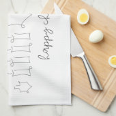 Chanukah Geschirrtuch (Viertel Falte)